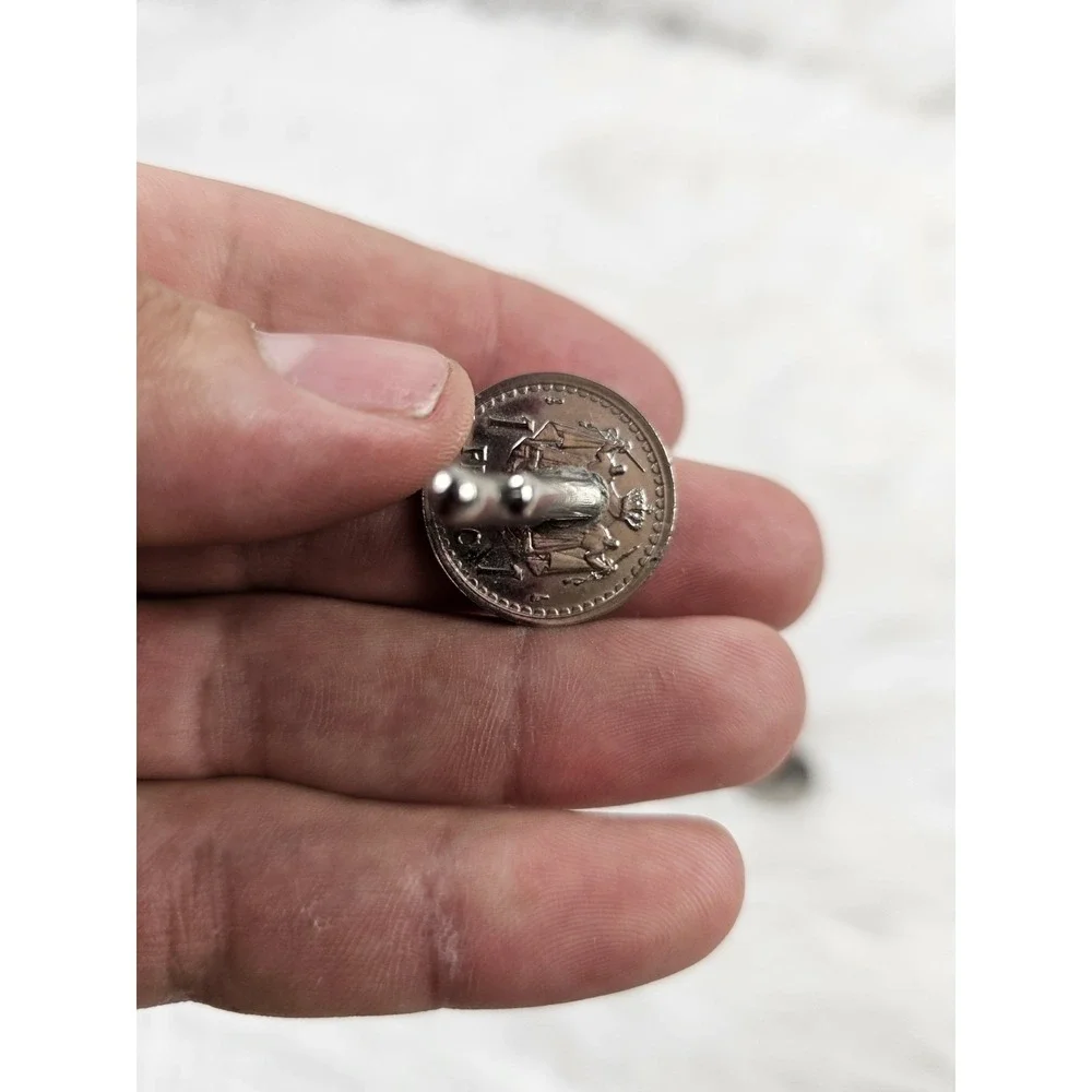 Vintage Louis II Prince De Monaco 2 Francs Silver Tone Cufflinks. Estate
